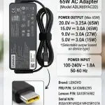 Lenovo 65W AC Adapter USB-C Power Pin Type (Yellow Tip Internal Shielding)